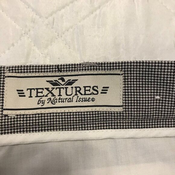 Textures‎ by Natural Issue black check dress pants 36X30 - Picture 1 of 2